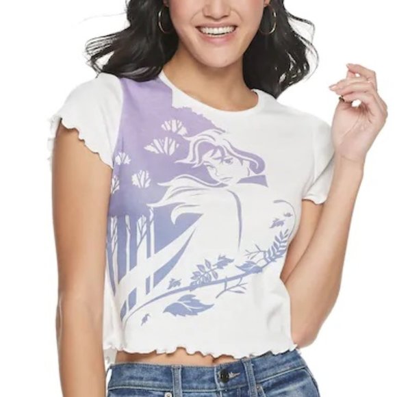 New Frozen Anna Crop Top T-Shirt - Picture 2 of 7